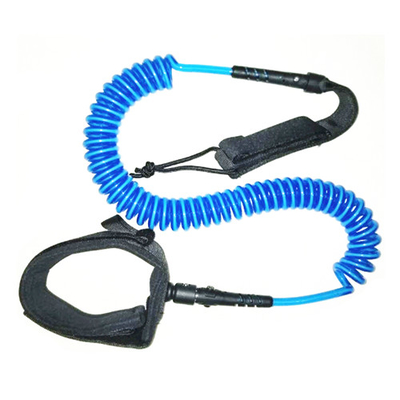 Bezpieczeństwo Feltable Blue Coiled SUP Leash With Webbing Strap / Band