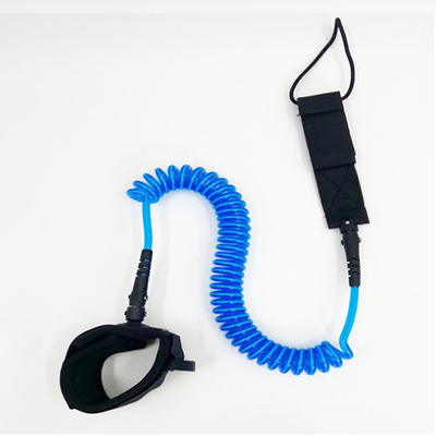 Bezpieczeństwo Feltable Blue Coiled SUP Leash With Webbing Strap / Band