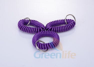 Niestandardowy elastyczna cewka Stretch Wristband Brelok, fioletowy spiralna bransoletka Brelok