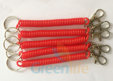 Red Key Spiral Coil Key Chains Produkt bezpieczny Przyjazny dla środowiska Mocny materiał PU