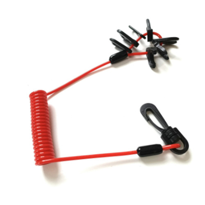 7 Key Kill Switch Smycz Plastikowe sznurki do odrzutowców Popularny kolor czerwony